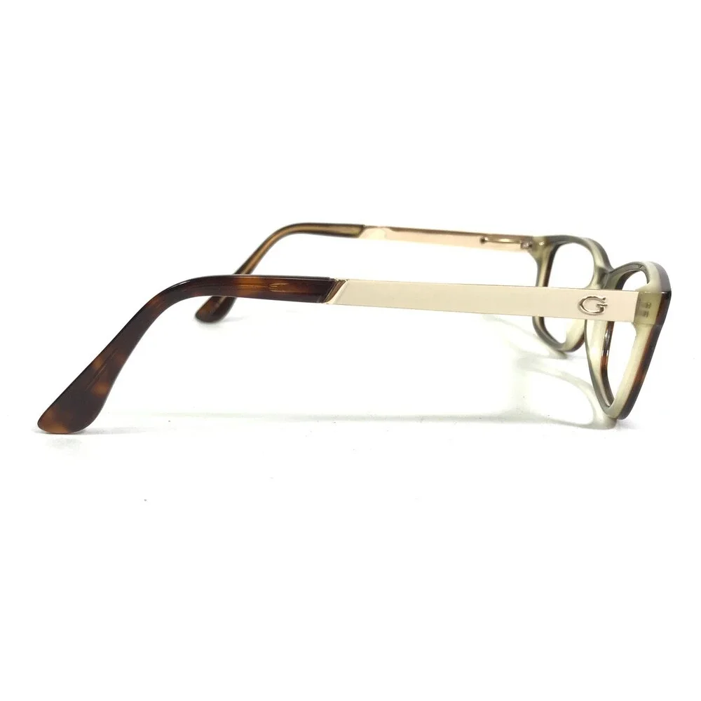 Guess Eyeglasses Frames Tortoise Beige Gold Rectangular Cat Eye 53-16-130